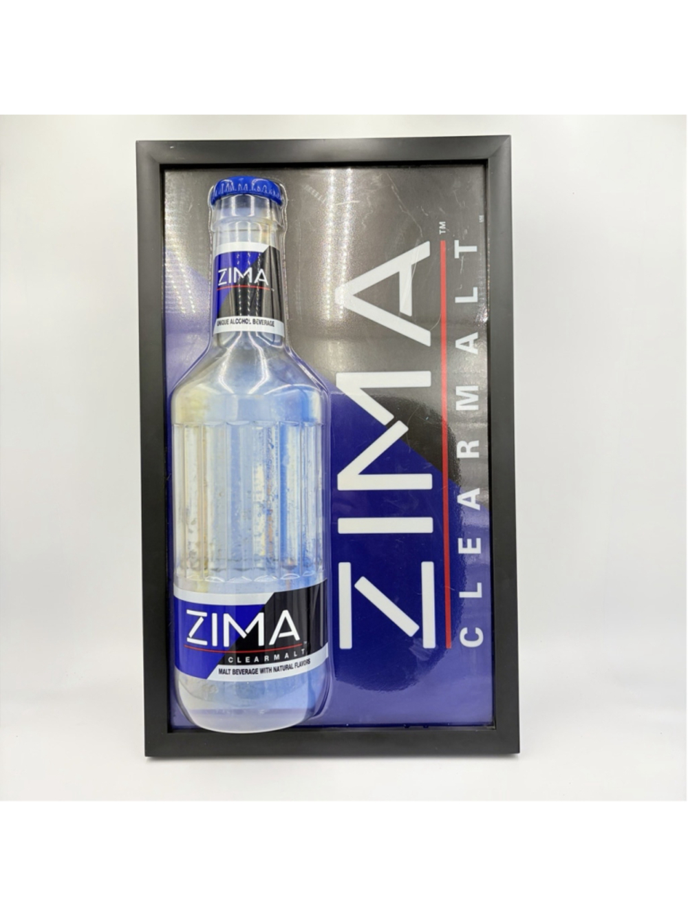 ZIMA CLEARMALT Lighted Bar Sign 26x16x10 Advertising Display Tested WORKS